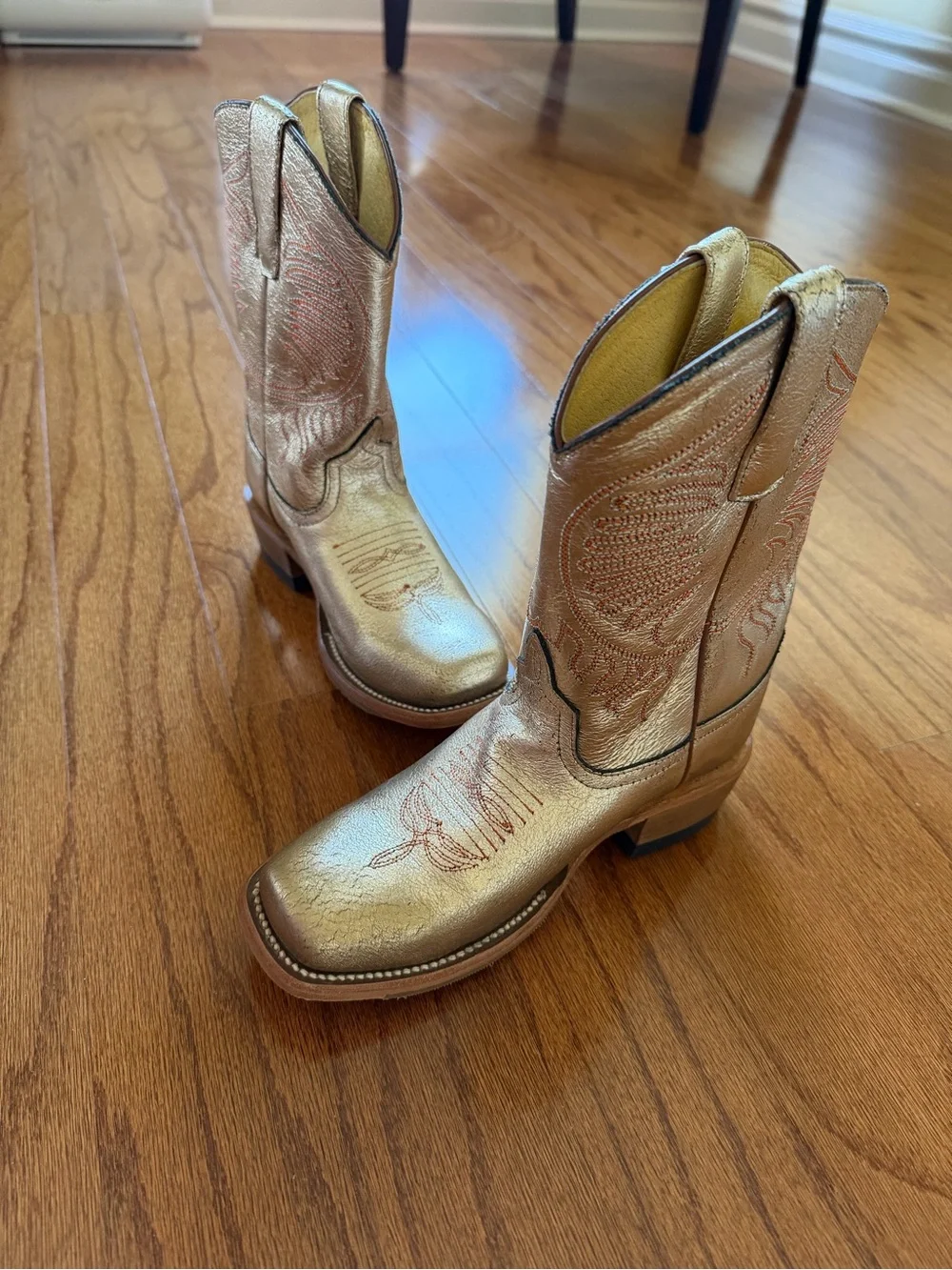 Gold Western Cowboy Boots